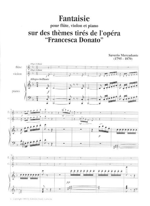 Mercadante, S :: Fantaisie