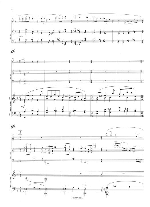 Damase, J-M :: Duo concertante pour flute, harpe et orchestre a cordes