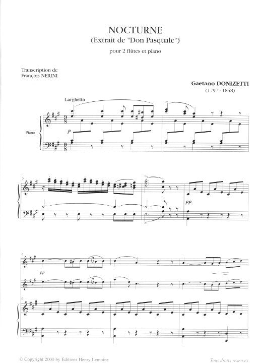 Donizetti, G :: Don Pasquale (Nocturne)