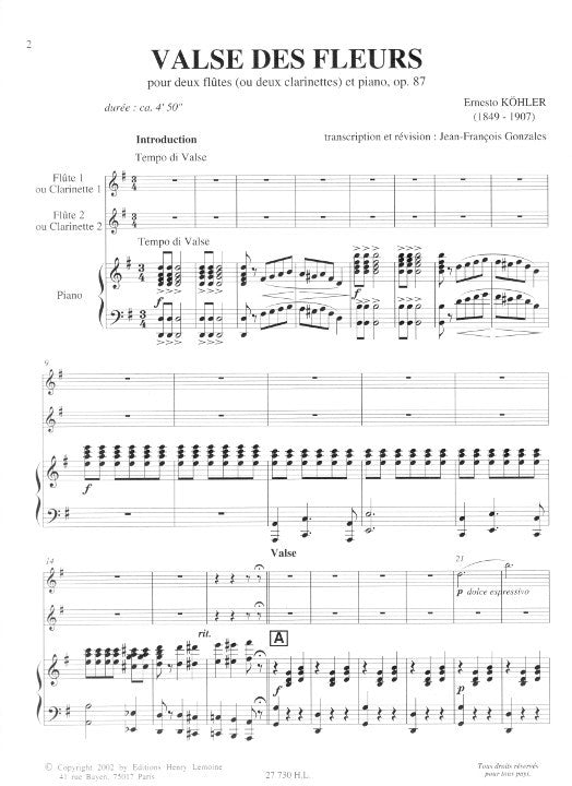 Kohler, E :: Valse des Fleurs op. 87 [Waltz of the Flowers op. 87]