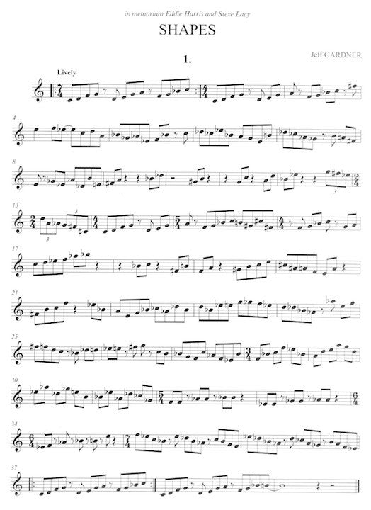 Gardner, J :: Shapes: 10 etudes intervalliques [10 intervallic studies]