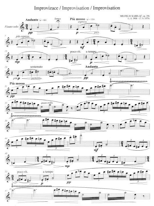 Kabelac, M :: Kompositionen fur Soloflote [Compositions for Flute Solo]