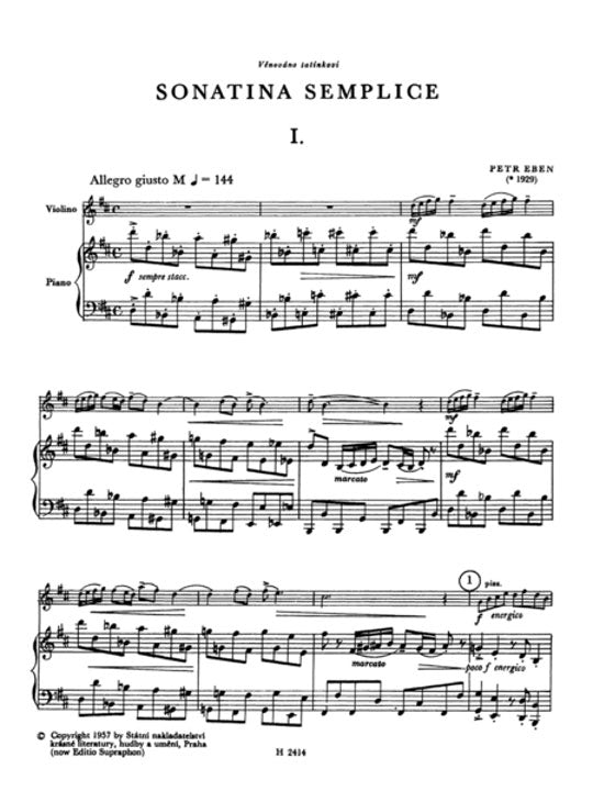 Eben, P :: Sonatina Semplice
