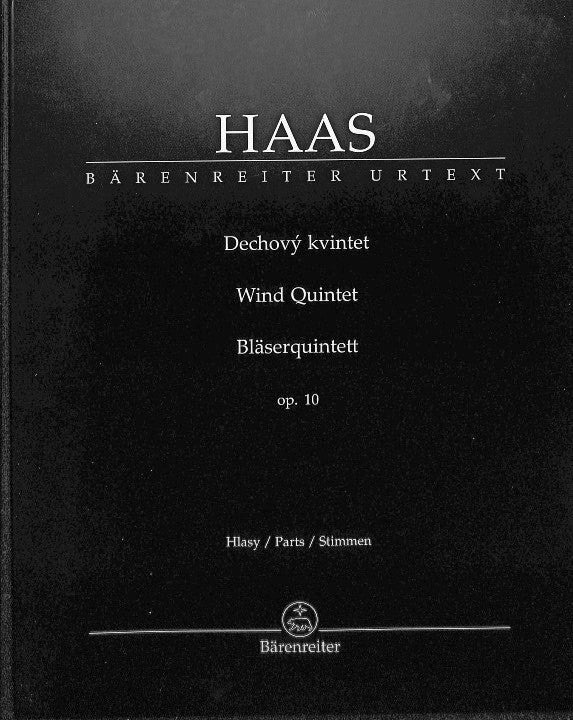 Haas, P :: Dechovy kvintet, op. 10 [Wind Quintet, op. 10]