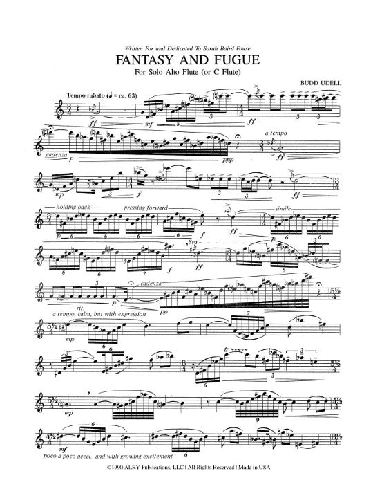 Udell, B :: Fantasy and Fugue