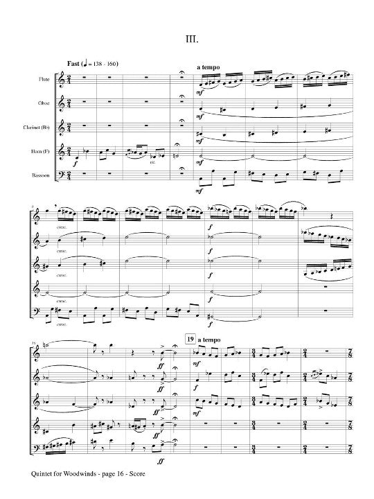 Derfler, C :: Quintet for Woodwinds