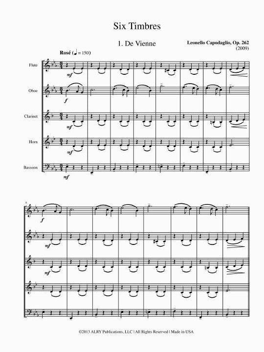 Capodaglio, L :: Six Timbres