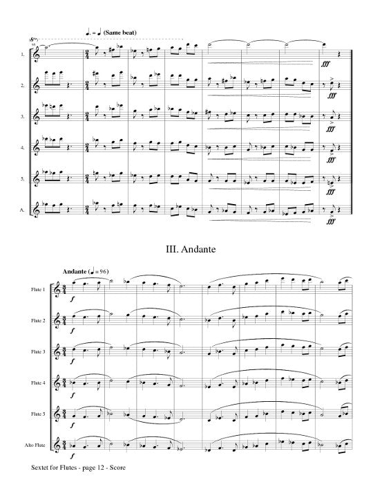 Doran, M :: Sextet for Flutes