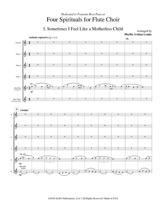 Traditional :: Four Spirituals for Flute Choir
