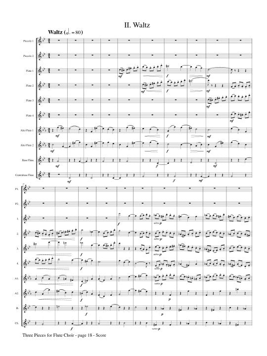 Ink, L :: Three Pieces for Flute Choir