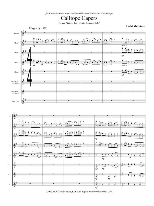 McIntosh, L :: Calliope Capers from 'Suite for Flute Ensemble'