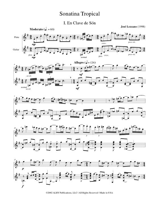 Lezcano, JM :: Sonatina Tropical