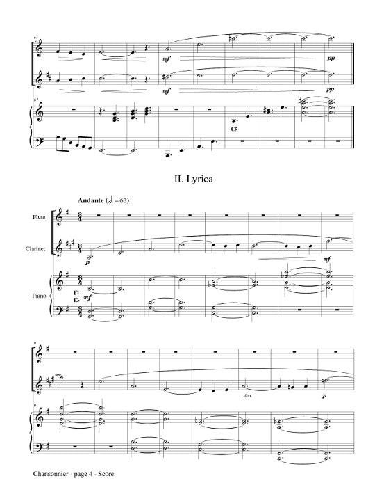 McMichael, C :: Chansonnier