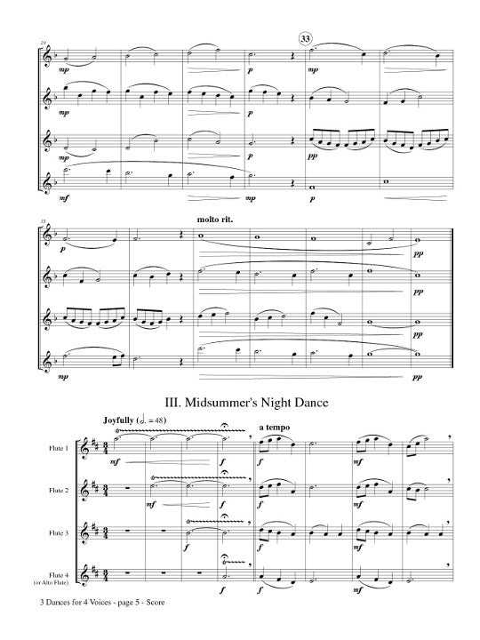 Anderson, DJ :: 3 Dances for 4 Voices