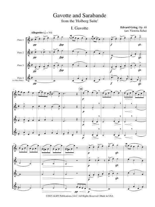 Grieg, E :: Gavotte and Sarabande from the Hollberg Suite