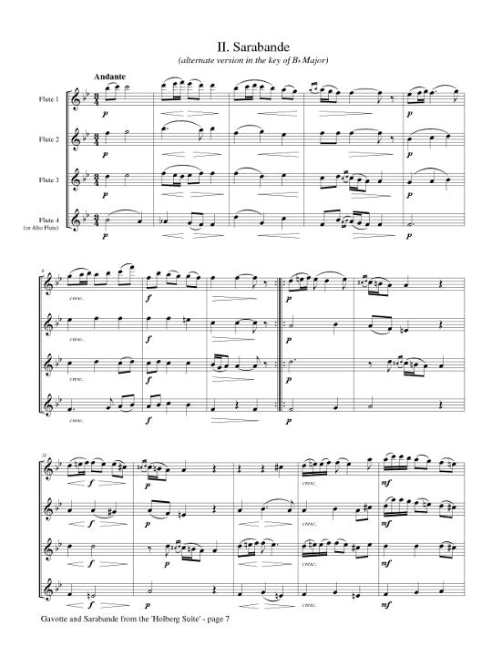 Grieg, E :: Gavotte and Sarabande from the Hollberg Suite