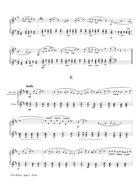 Febonio, TG :: Five Pieces for Alto Flute and Guitar