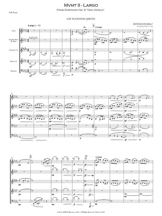 Dvorak, A :: Largo from Symphony No. 9 'New World'