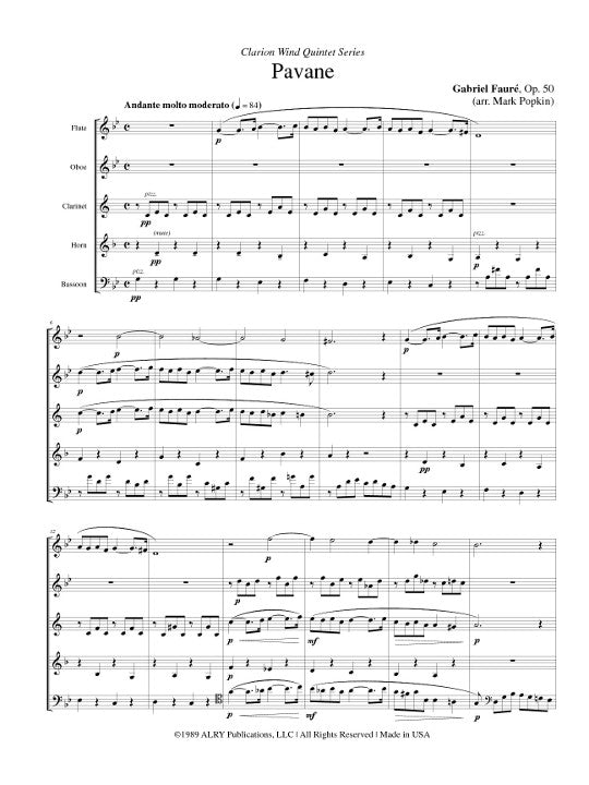 Faure, G :: Pavane, Opus 50
