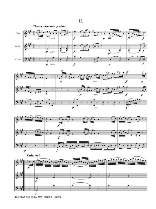 Mozart, WA :: Trio in A Major, KV305