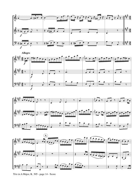 Mozart, WA :: Trio in A Major, KV305