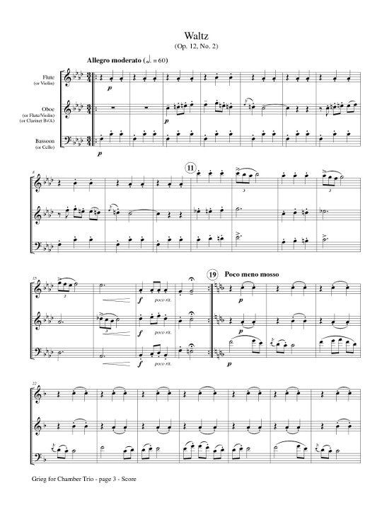 Grieg, E :: Grieg for Chamber Trio