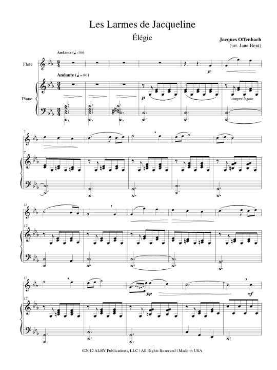 Offenbach, J :: Les Larmes de Jacqueline [The Tears of Jacqueline]