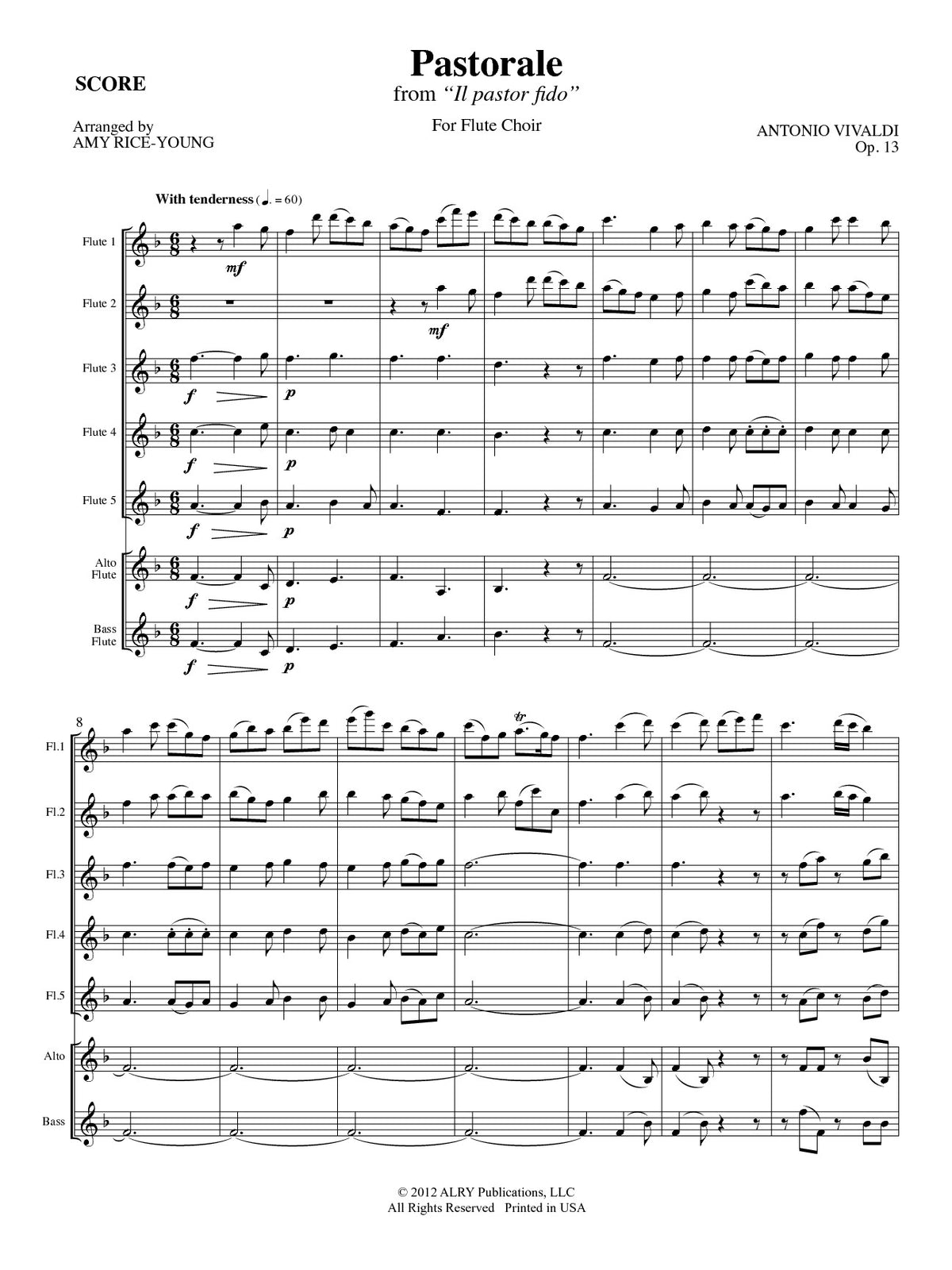 Vivaldi, A :: Pastorale from Il pastor fido, Opus 13