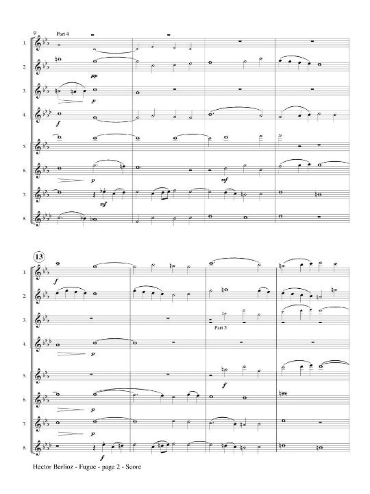 Berlioz, H :: Fugue for Two Choirs with Two Counter-Subjects