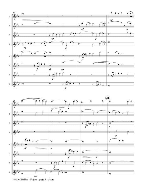 Berlioz, H :: Fugue for Two Choirs with Two Counter-Subjects