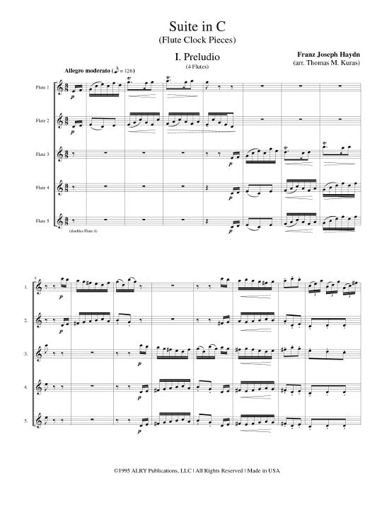 Haydn, J :: Suite in C (Flute-Clock Pieces)