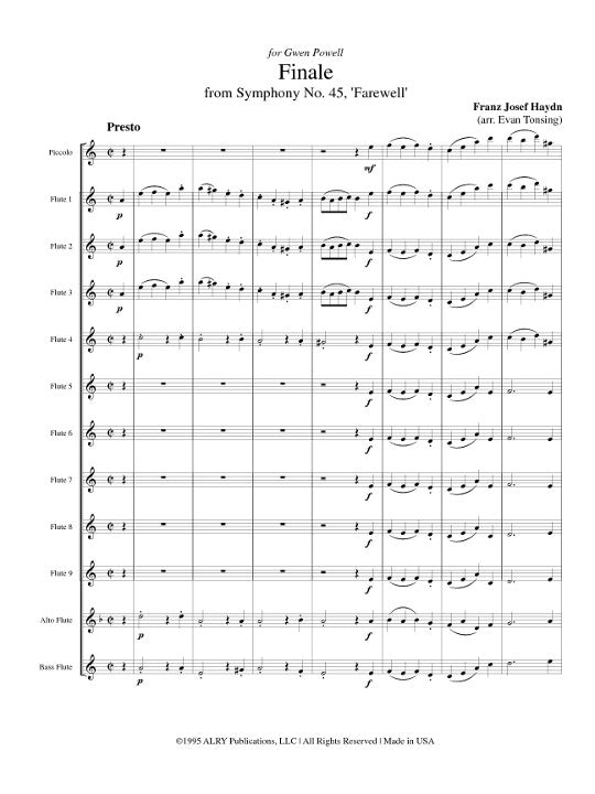 Haydn, J :: Farewell Symphony