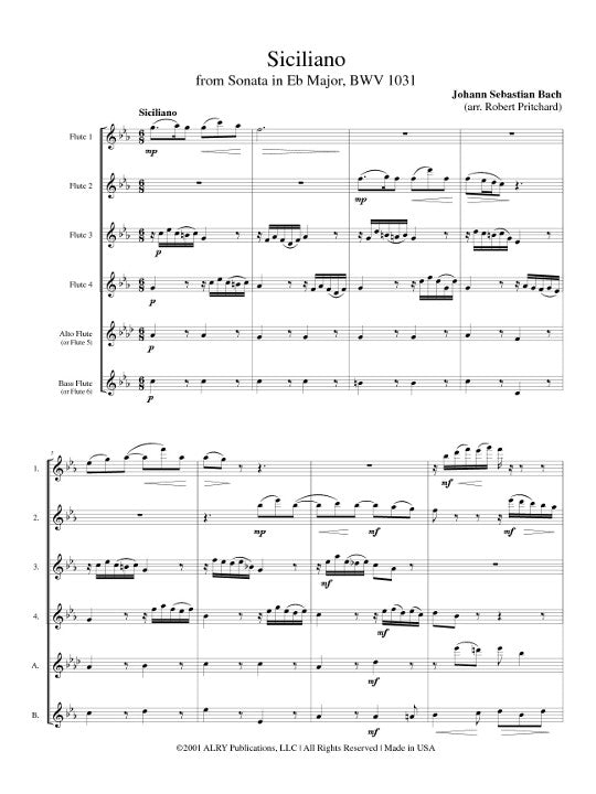 Bach, JS :: Siciliano from Sonata in E flat Major BWV 1031