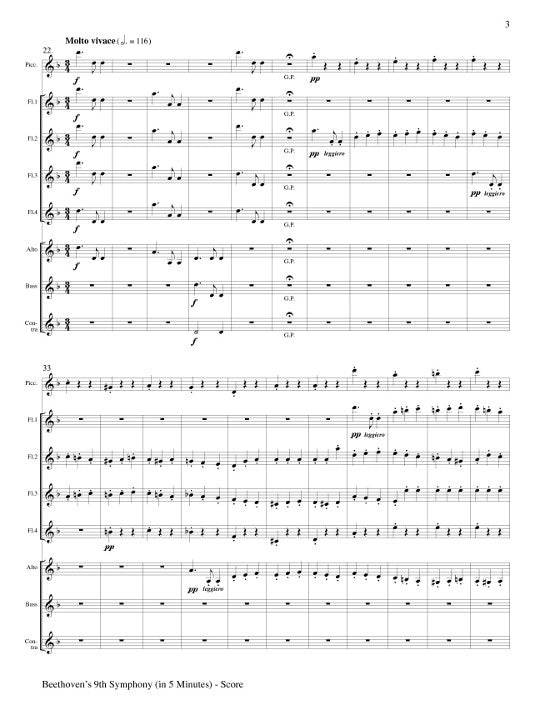 Beethoven, L :: Beethoven's 9th Symphony in 5 minutes