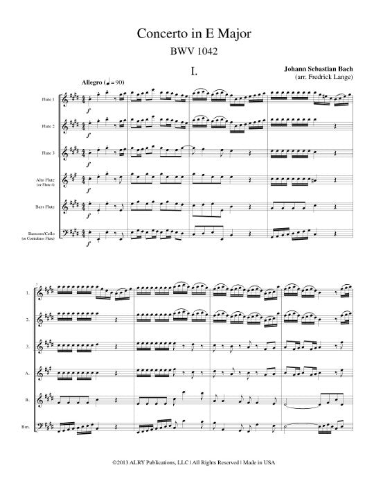 Bach, JS :: Concerto in E Major, BWV 1042