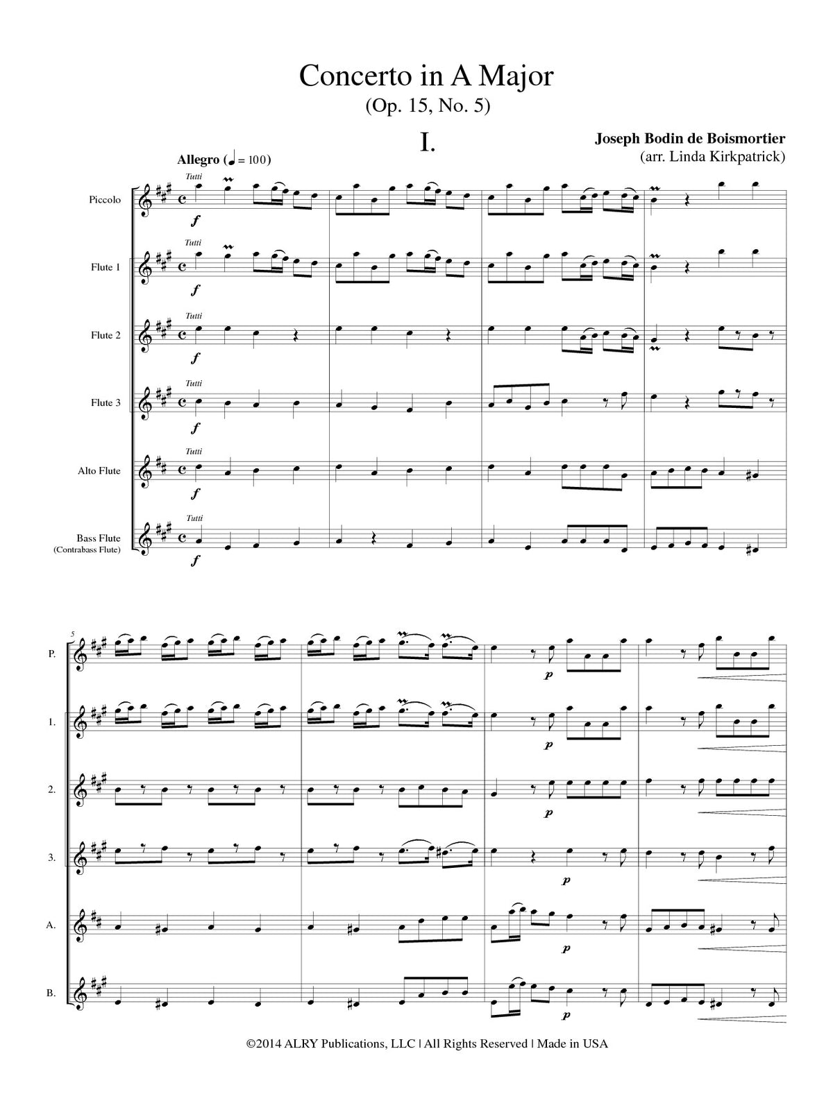 Boismortier, JB :: Concerto in A Minor Op. 15, No. 5