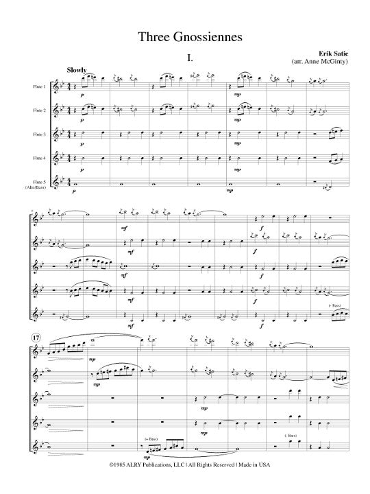Satie, E :: Three Gnossiennes