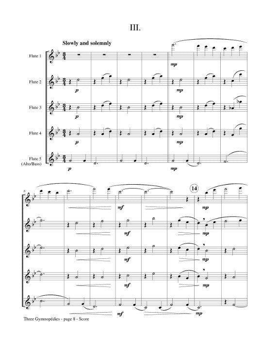 Satie, E :: Three Gymnopedies