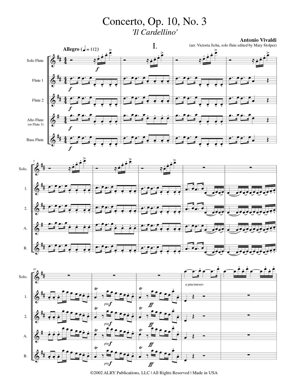 Vivaldi, A :: 'Il Cardellino' Concerto, op. 10 No. 3