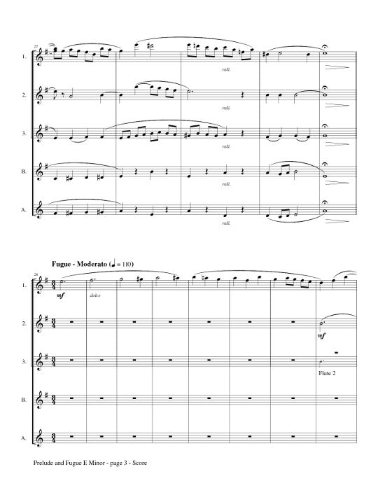 Bach, Js :: Prelude and Fugue in E Minor