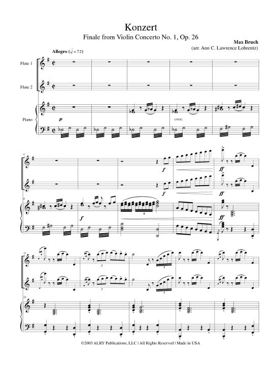 Bruch, M :: Konzert - Finale from violin Concerto No. 1, op. 26