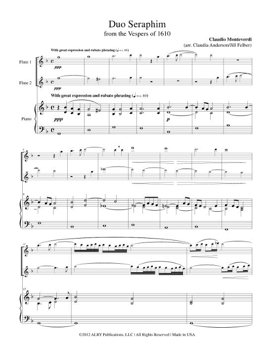 Monteverdi, C :: Duo Seraphim from the Vespers of 1610