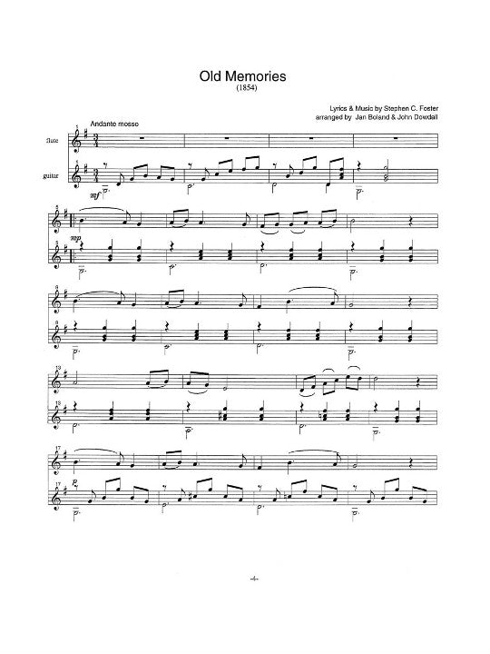 Foster, S :: Ballads for Flute and Guitar Vol. II