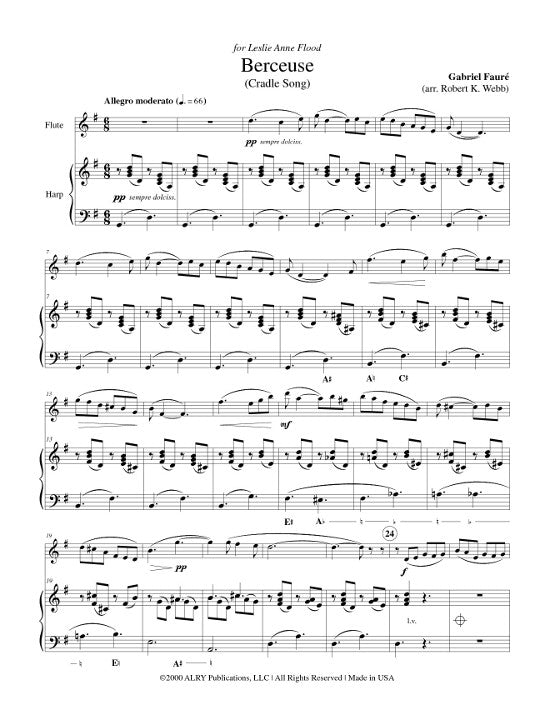 Faure, G :: Berceuse [Cradle Song]