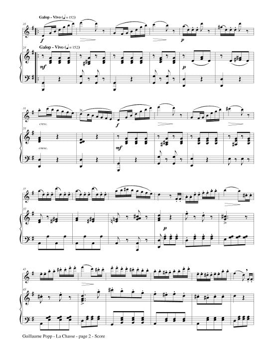 Popp, W :: La Chasse Galop Brillant op. 250, No. 6