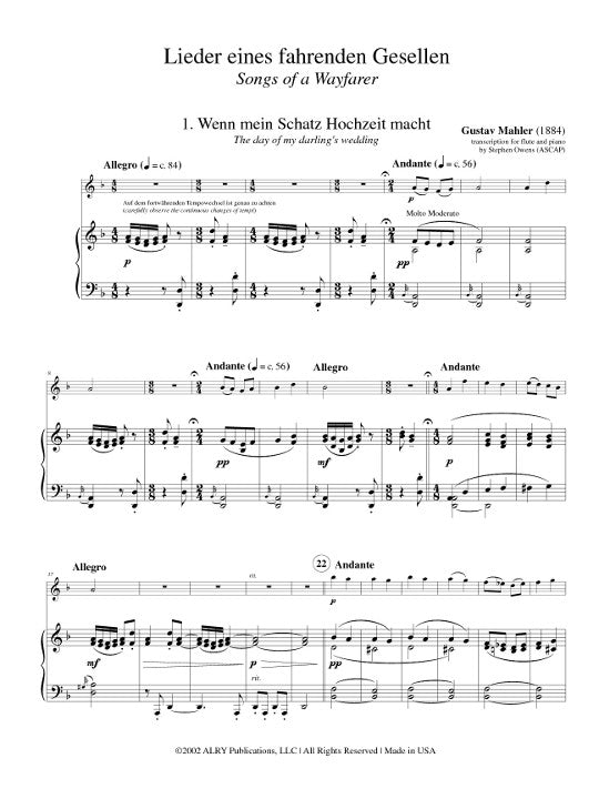 Mahler, G :: Songs of a Wayfarer [Lieder eines fahrenden Gesellen]