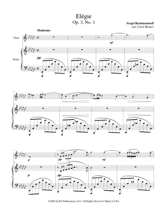 Rachmaninoff, S :: Elegie op. 3, No. 1