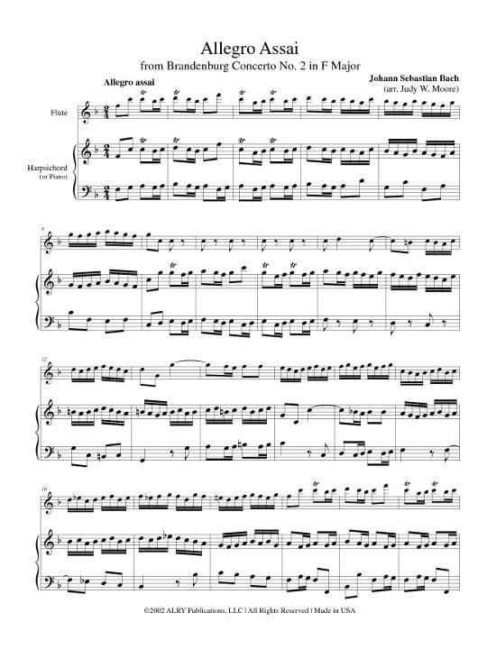 Bach, JS :: Allegro Assai from Brandenburg Concerto No. 2