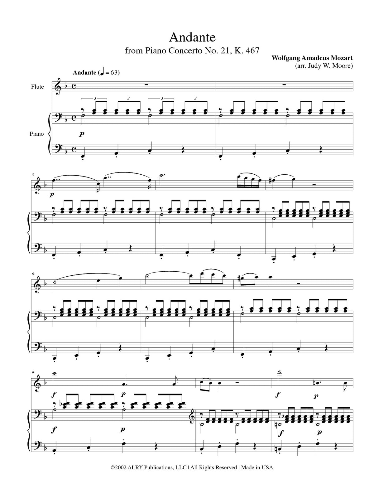 Mozart, WA :: Andante from Piano Concerto No. 21