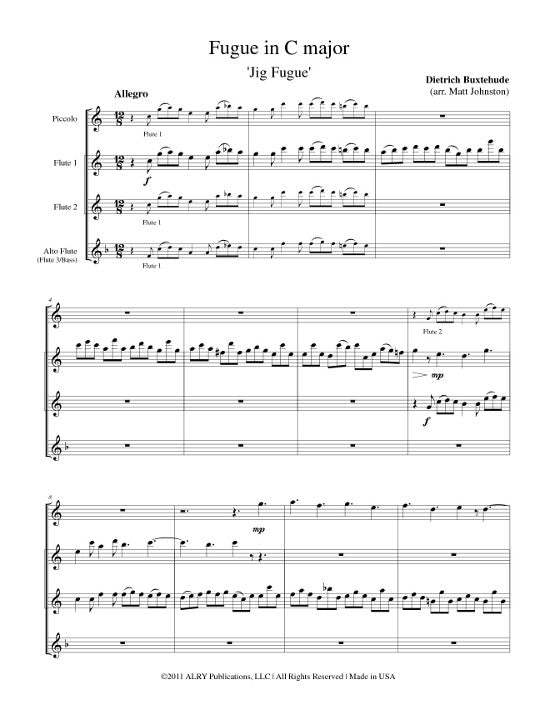 Buxtehude, D :: Fugue in C Major 'Jig Fugue'